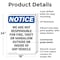 Signmission Not Responsible For Fire Theft Vandalism, 18 in W x Rectangle, Plastic OS-2PACK-NS-P-1824-V-16270 - alternate 6
